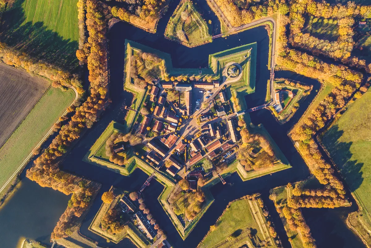 Luftaufnahme der Festungsstadt Bourtange