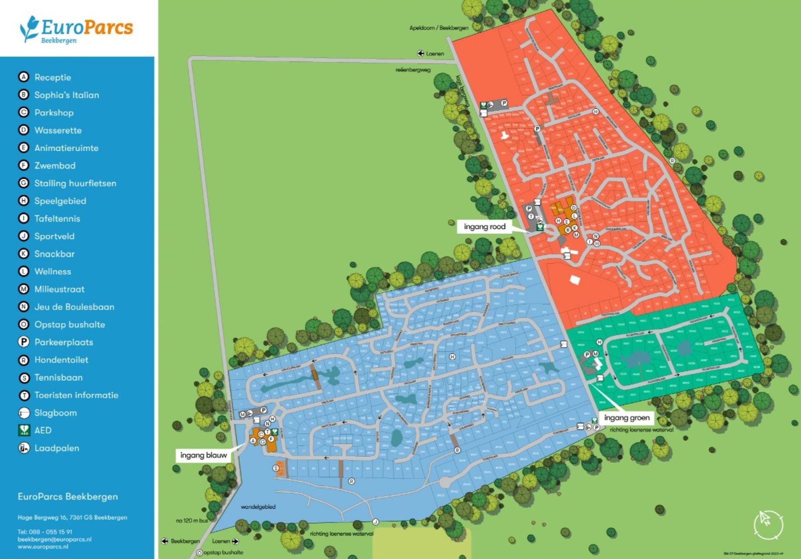 EuroParcs Beekbergen Parkplan