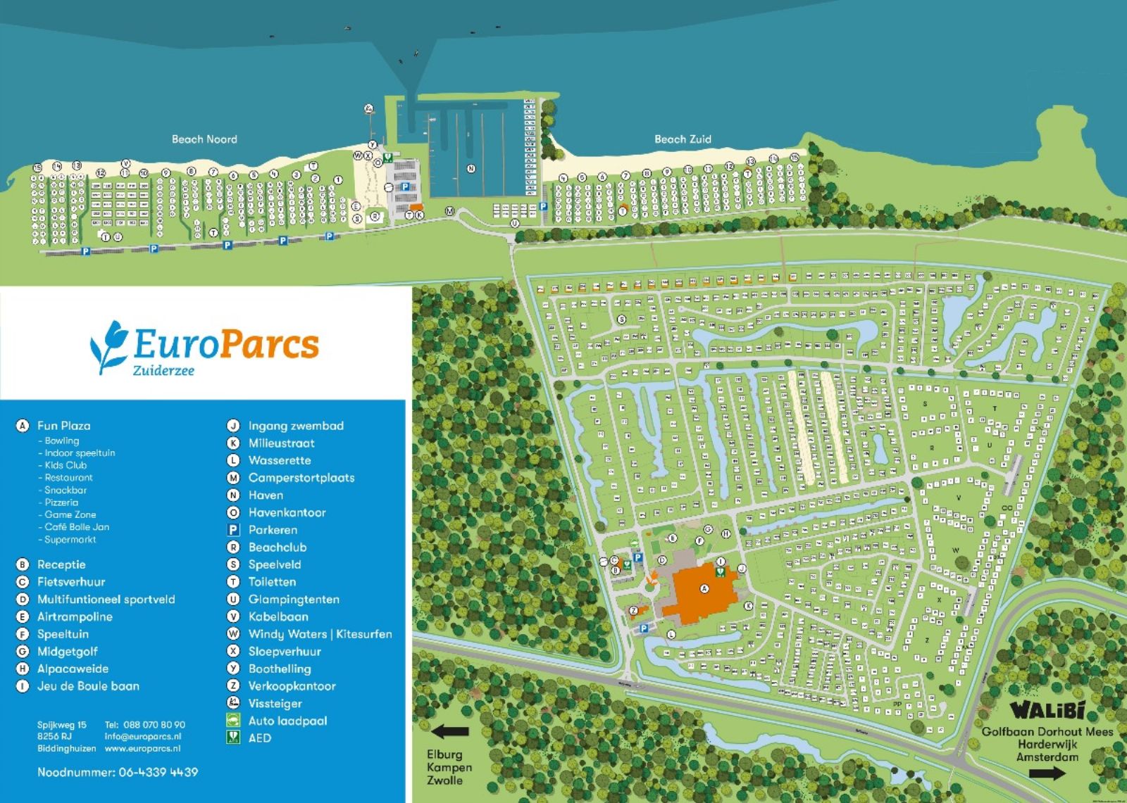 EuroParcs Zuiderzee Parkplan