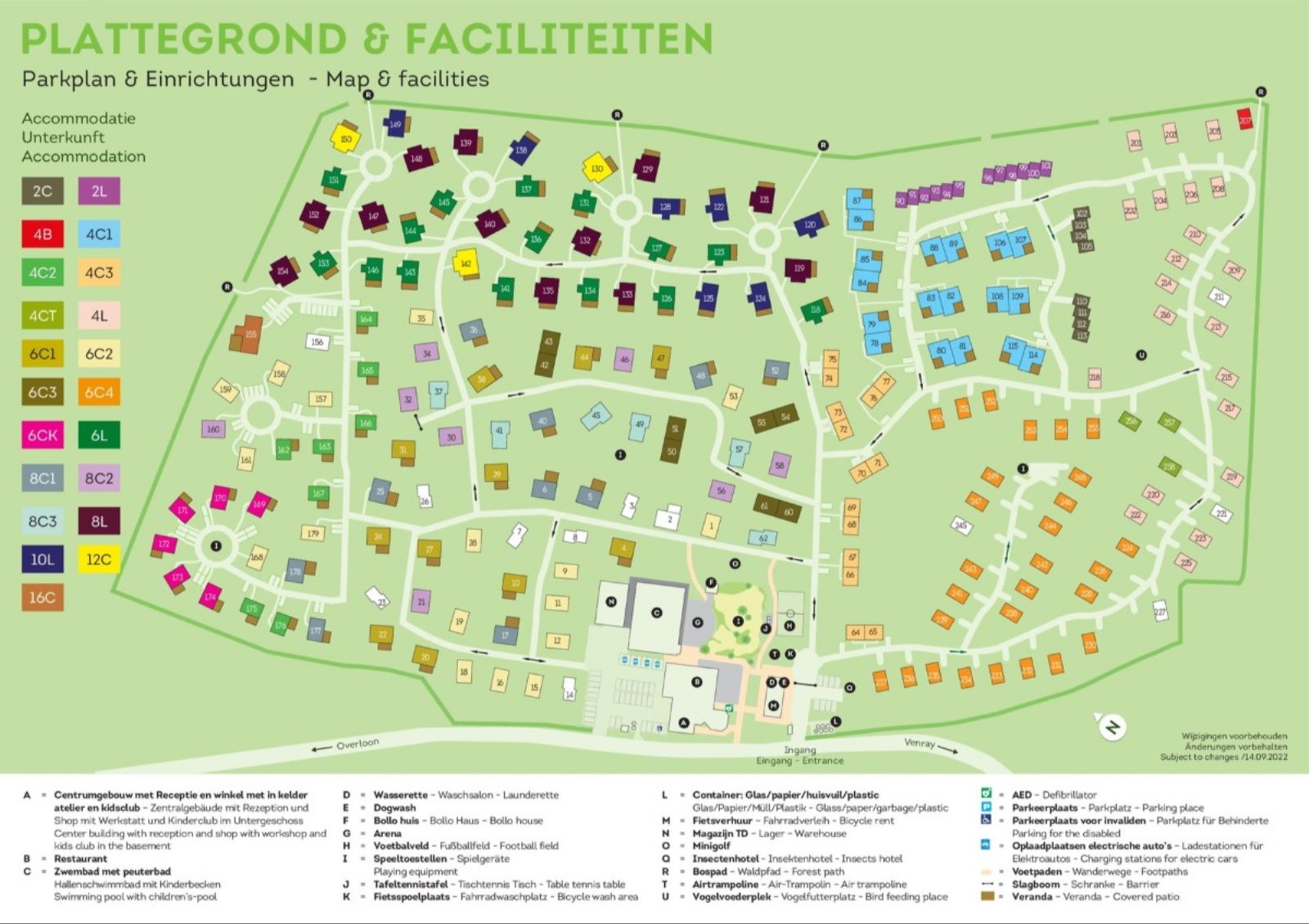 Landal de Vers Parkplan